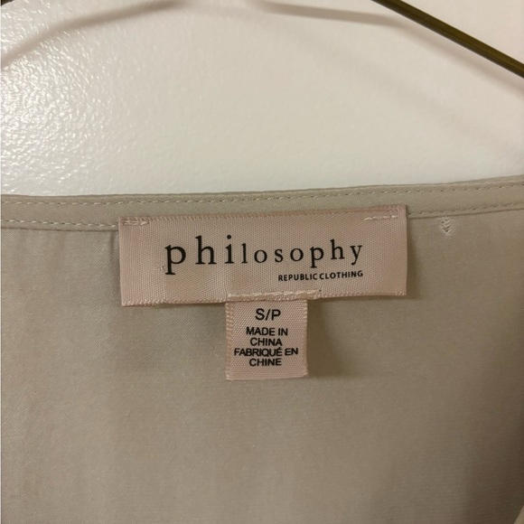 Philosophy cream button up shirt size small - Picture 3 of 3